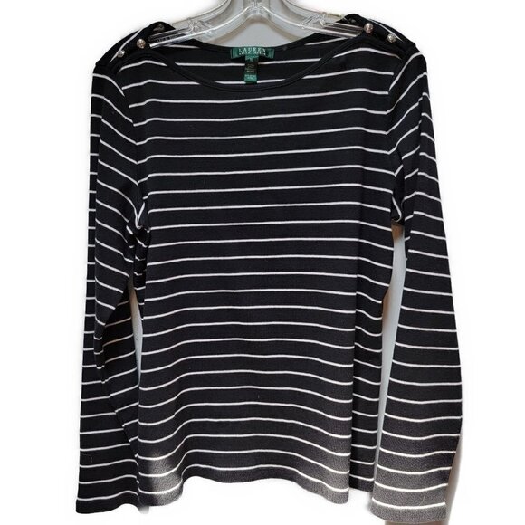 Lauren Ralph Lauren Long Sleeve 100% cotton Top - Size XL - Picture 1 of 4
